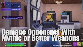 How to Easily Damage Opponents With Mythic or Better Weapons  Fortnite Odyssey Quest [upl. by Leahcin]