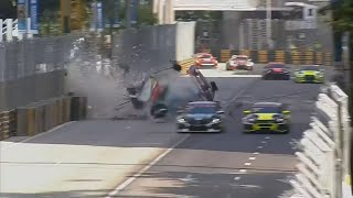 TCR Asia 2022 Race 2 Macau Grand Prix Final Lap  Huge Crash [upl. by Nimad]