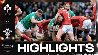 HIGHLIGHTS  ☘️ IRELAND V WALES 🏴󠁧󠁢󠁷󠁬󠁳󠁿  2024 GUINNESS MENS SIX NATIONS RUGBY [upl. by Auqinu775]