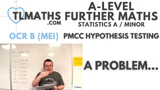 OCR MEI Statistics Minor C PMCC Hypothesis Testing 08 A Problem… [upl. by Ennoira]