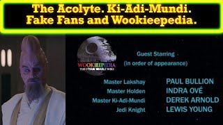 The Acolytes KiAdiMundi Disaster Reveals Fake Fans And Wookieepedias BS [upl. by Anirrok579]