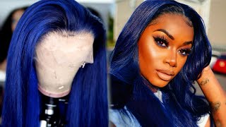 Let’s make a FALL COLOR WIG  Blonde to Navy blue hair  Laurasia Andrea [upl. by Armanda]