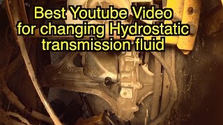 2003 Craftsman GT5000 HYDROSTATIC rear end oil change [upl. by Kile]