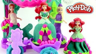 Pâte à modeler Ariel La petite sirène Château sous marin ♥ Play Doh Ariels Undersea Castle [upl. by Euqinaj]