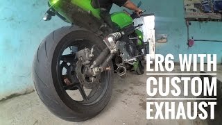 Kawasaki Er6 Sound with Custom Exhaust  MADE IN PURBALINGGA [upl. by Aaren]