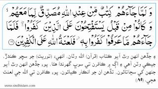 002 Surah Al Baqarah Part 1 of 3 with Sindhi Translation  Recited by Muhammad Siddique Minshawi [upl. by Myrna]