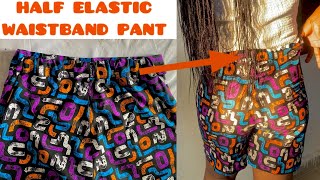 How to make a Female Pant with half Elastic waistband  Half Elastic waistband Tutorial [upl. by Danila337]