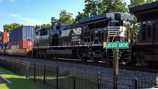 Catch Norfolk Southern Intermodals and Auto Racks In Action at Locust Grove Ga [upl. by Nereen892]