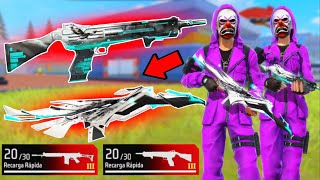 HICIMOS LA MEJOR PARTIDA USANDO ESTAS NUEVAS ARMAS 🔥😱 FREE FIRE [upl. by Reerg]