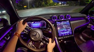 2023 MercedesBenz GLC 300 4MATIC  POV Night Drive Binaural Audio [upl. by Midis18]