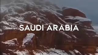 SNOW IN SAUDI ARABIA 🇸🇦  SNOW FALL KSA  WINTER IN KSA [upl. by Ennaillij]