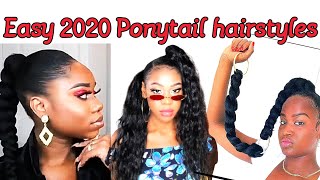 2020 Easy Ponytail  Ponytail hairstyles for black hair [upl. by Nnyleuqaj884]