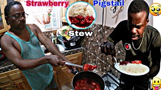 Strawberry 🍓 pigtail stew recipe  Gary sell me out [upl. by Yenffad344]