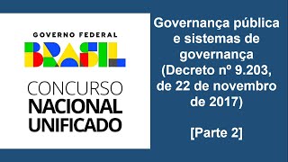 CNU 2024  Governança Pública e sistemas de governança Parte 2 [upl. by Elletsyrk]