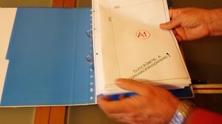 Falten von Plänen A1 nach A4 für Ringbuch [upl. by Irek]