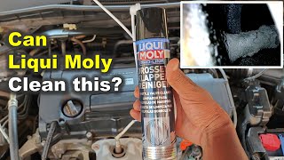 Cleaning dirty Intake Valves with Liqui Moly Pro Line Throttle Valve Cleaner [upl. by Enilekaj]