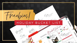 FREE PRINTABLES Let’s Make A Seasonal Bucket List  Classic Happy Planner Holiday Planner [upl. by Mcadams]