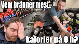 VEM BRÄNNER MEST KALORIER PÅ 8H [upl. by Atnoled]