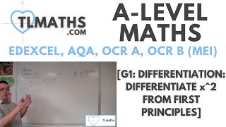 ALevel Maths G112 Differentiation Differentiate x2 from First Principles [upl. by Richia748]