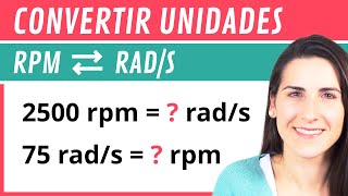 Convertir REVOLUCIONES por Minuto a RADIANES por Segundo y Viceversa 💿 [upl. by Arta]