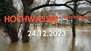 Hochwasser in Gelnhausen  24122023  MainKinzigKreis [upl. by Anaic233]