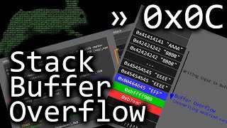 First Stack Buffer Overflow to modify Variable  bin 0x0C [upl. by Delano385]