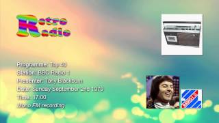 BBC Radio 1  Top 40 intro  Tony Blackburn  02 Sep 1979 [upl. by Ahsikyw910]