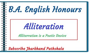 What is alliteration  alliteration figure of speech  alliteration poetic device  BA English [upl. by Udele60]