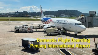 Malaysia Airlines MH Domestic Flight Boarding at Penang International Airport PEN Lapangan Terbang [upl. by Kendra]