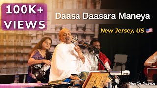 Daasa Daasara Maneya  New Jersey US  LIVE Concert  Dr Vidyabhushan  Sri Krishna Vrindavana [upl. by Tessi728]