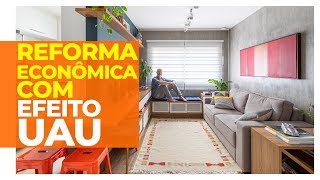 REFORMA ECONÔMICA EM MICRO APARTAMENTO  EFEITO DE CIMENTO QUEIMADO QUE VOCÊ PODE FAZER NA SUA CASA [upl. by Neruat]