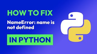 How to fix NameError name is not defined in Python [upl. by Drofnelg68]