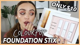 NEW COLOURPOP FOUNDATION STIX OMG [upl. by Arait]