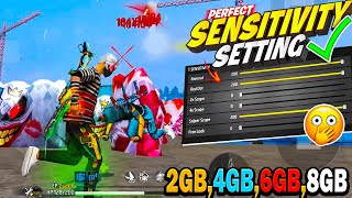 Best Sensitivity Setting For Headshot⚙️ 2GB  3GB  4GB RAM  FREE FIRE [upl. by Anirba]