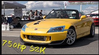 750Hp Turbo S2K Screams Past GTR Porsche Z06 amp More [upl. by Christianson]