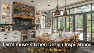 Farmhouse Kitchen Design Inspirations  Explore Rustic Beauty [upl. by Ayrb327]