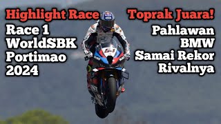 Highlight Race Toprak Razgatlioglu Podium 1  Race 1 WorldSBK Portimao 2024 toprak worldsbk [upl. by Nahtanoj]