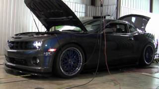 855 rw hp LSX427 Twin Turbo Camaro  Baseline Dyno Testing [upl. by Nnawaj465]