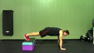 Elevated Push Up  HASfit Push Up Exercise Demonstration  Elevated Pushups  Elevated Push Ups [upl. by Nylessoj643]