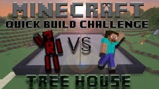 Minecraft Quick Build Challenge  Treehouse 2v2 [upl. by Hillel709]