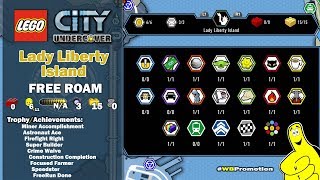 Lego City Undercover Lady Liberty Island FREE ROAM All Collectibles  HTG [upl. by Ennaesor]