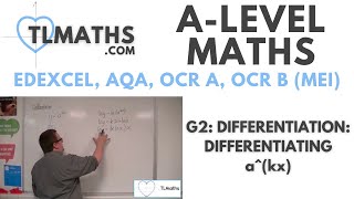 ALevel Maths G207 Differentiation Differentiating akx [upl. by Beaumont698]