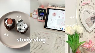 Study vlog 🫶🏻 studying new keyboard lots of notesbaking what I eat korean food ft Scrintal [upl. by Esertak]