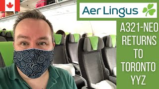 Aer Lingus A321neo RETURNS to Toronto YYZ  First Flight since COVID Flight  EI New Lounge Report [upl. by Amber]