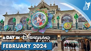 📆 A Day in Disneyland Paris  FEBRUARY 2024 [upl. by Mohn]