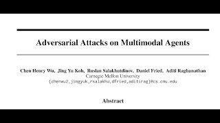 Adversarial Attacks on Multimodal Agents [upl. by Maxma892]