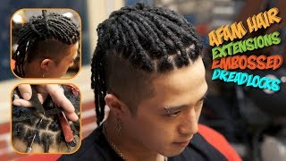 Straight hair dreadlocks extensions Dreads extension tutorial how to install dreads [upl. by Irrem844]