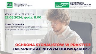 Ochrona Sygnalistów w praktyce – Jak sprostać nowym obowiązkom [upl. by Burtis]