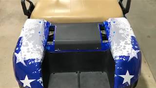 Golf Car Wrap Video Step 2 Rear Filler Bag Cargo area [upl. by Euqinoj2]