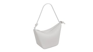 LOEWE Mini Hammock Hobo bag Soft white 3D Animation [upl. by Attenor]